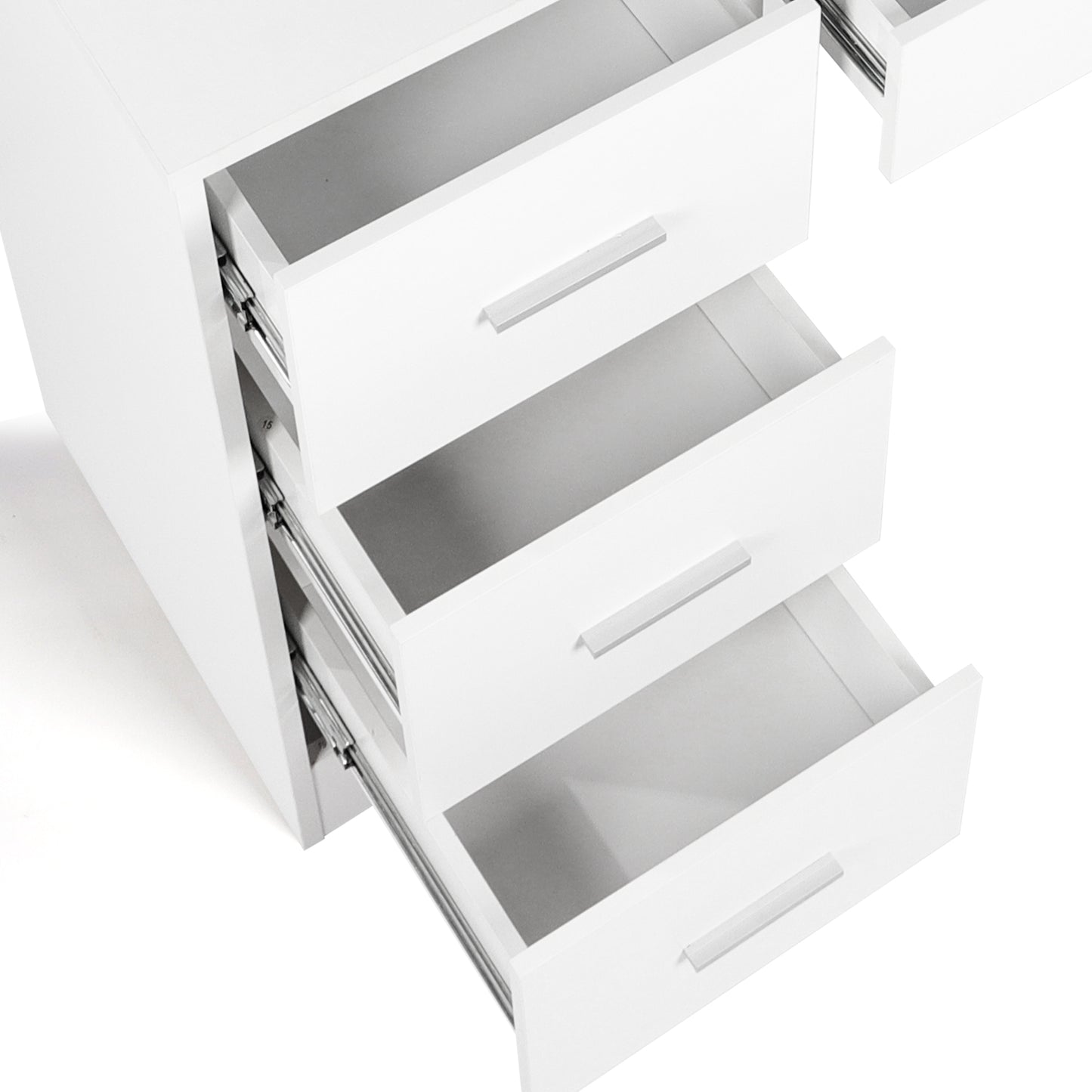 White Dressing Table with Square Mirror