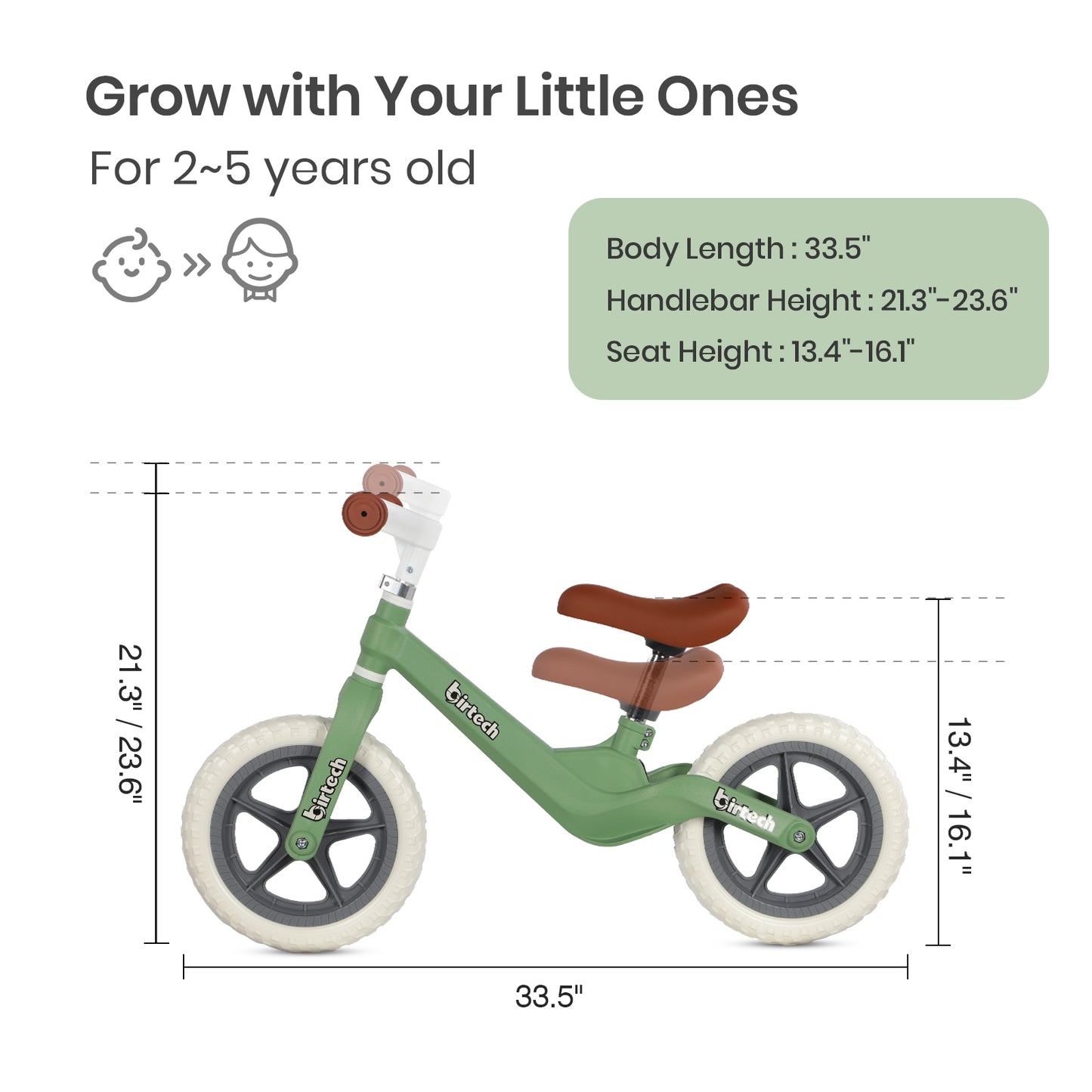 12" Balance Bike with Nylon Frame and Flat-Free Tires