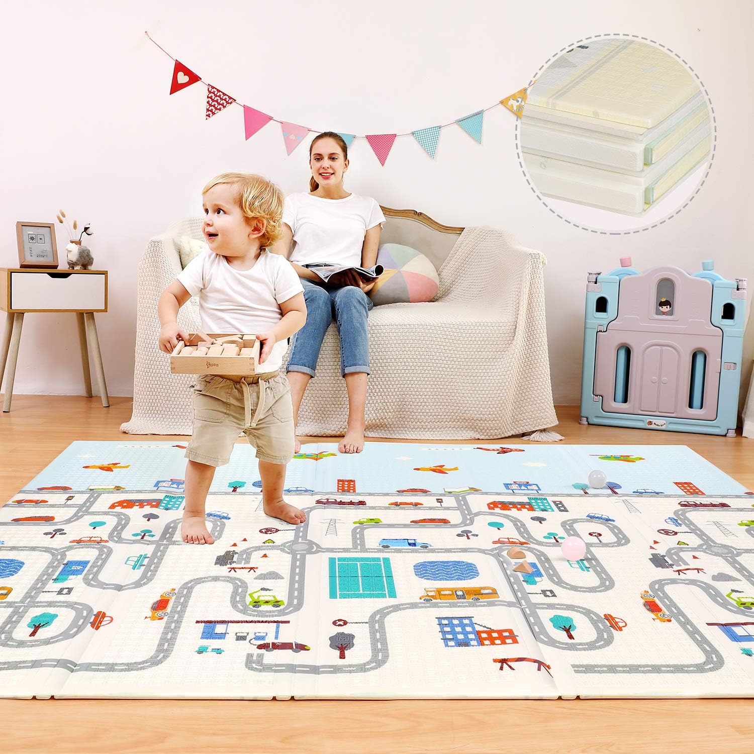 Hello-5ive Foldable Baby Play Mat - Main Image
