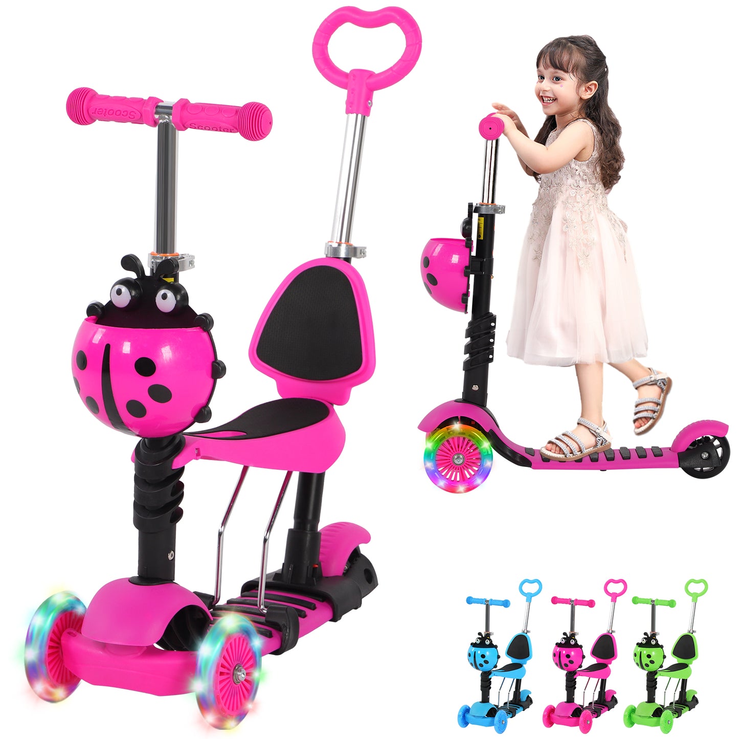 3 Wheels Kids Scooter, 1-8 Years Old