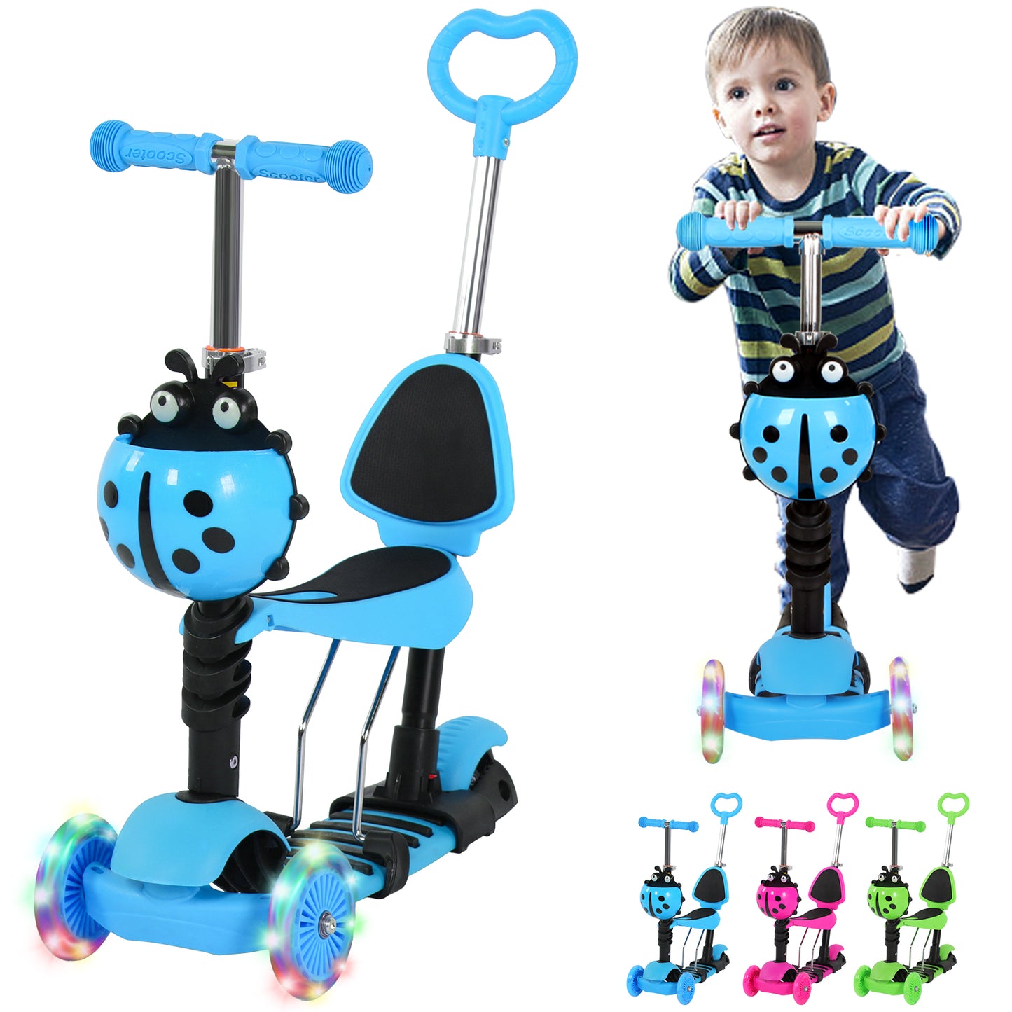 3 Wheels Kids Scooter, 1-8 Years Old