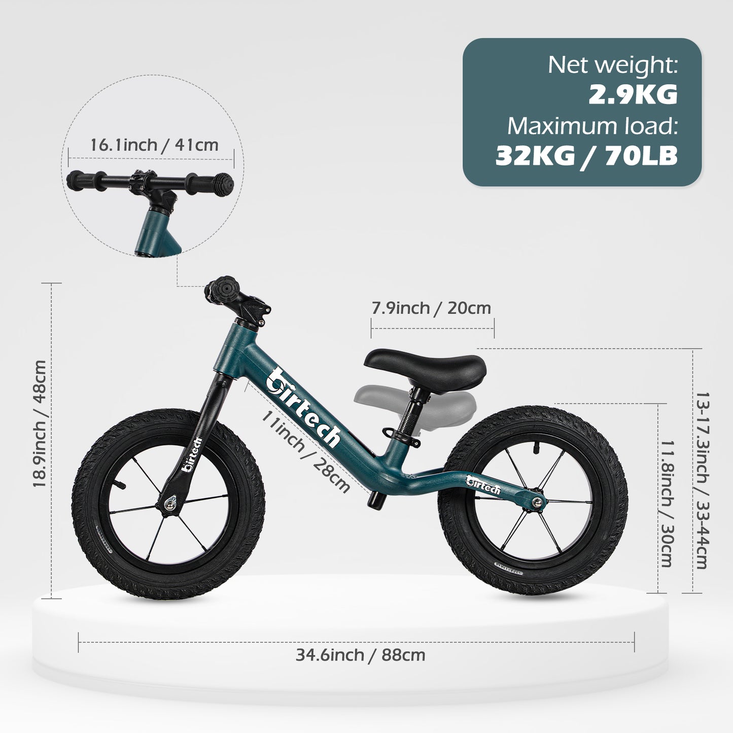 Balance Bike 12" Nylon Frame