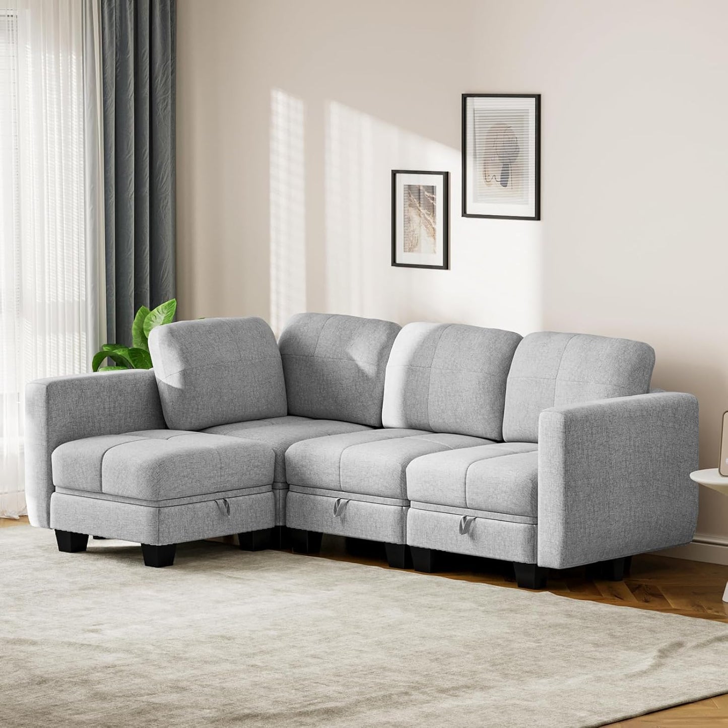 Modular Sectional Sofa with Storage