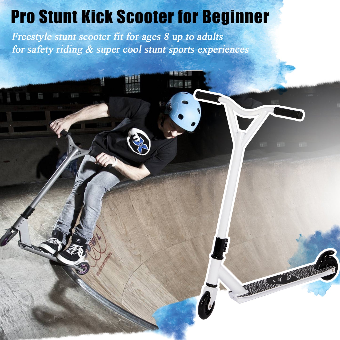Stunt Scooter, for Child Age 8+, Youngster and Adult