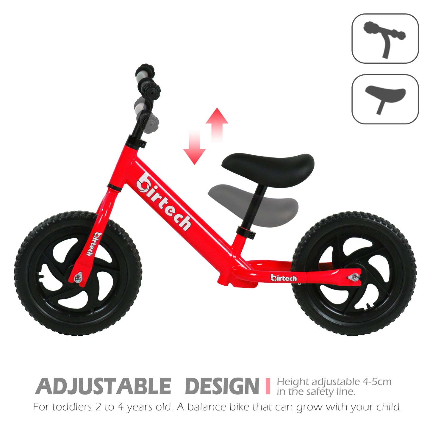 Birtech 12" Balance Bikes for Kids Toddlers