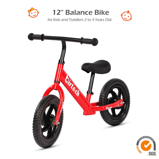 Birtech 12" Balance Bikes for Kids Toddlers