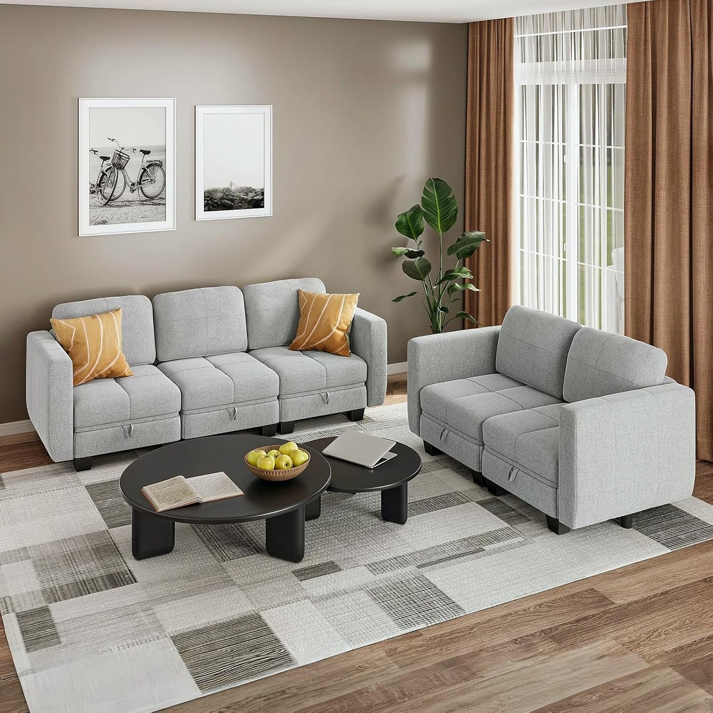 Modular Sectional Sofa with Storage