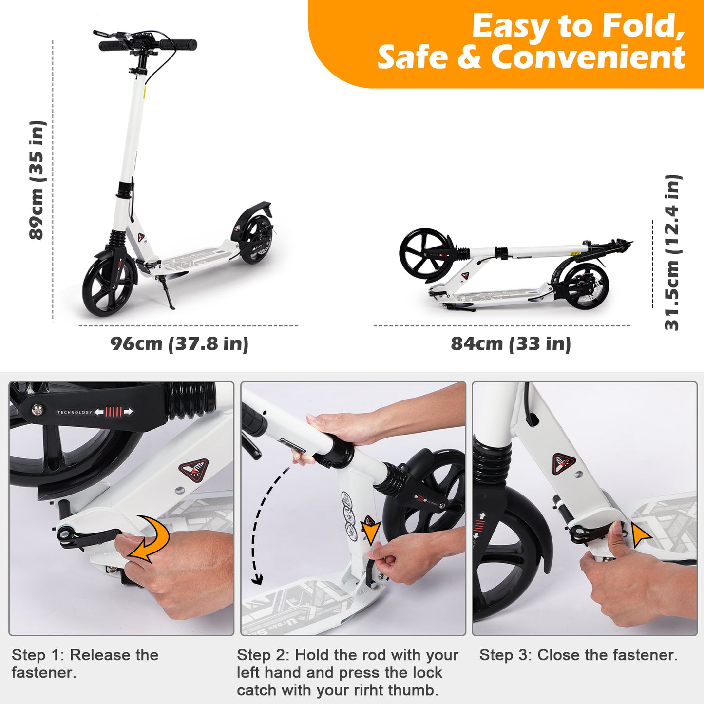 Adult Scooter Disc Brake & Dual Suspension