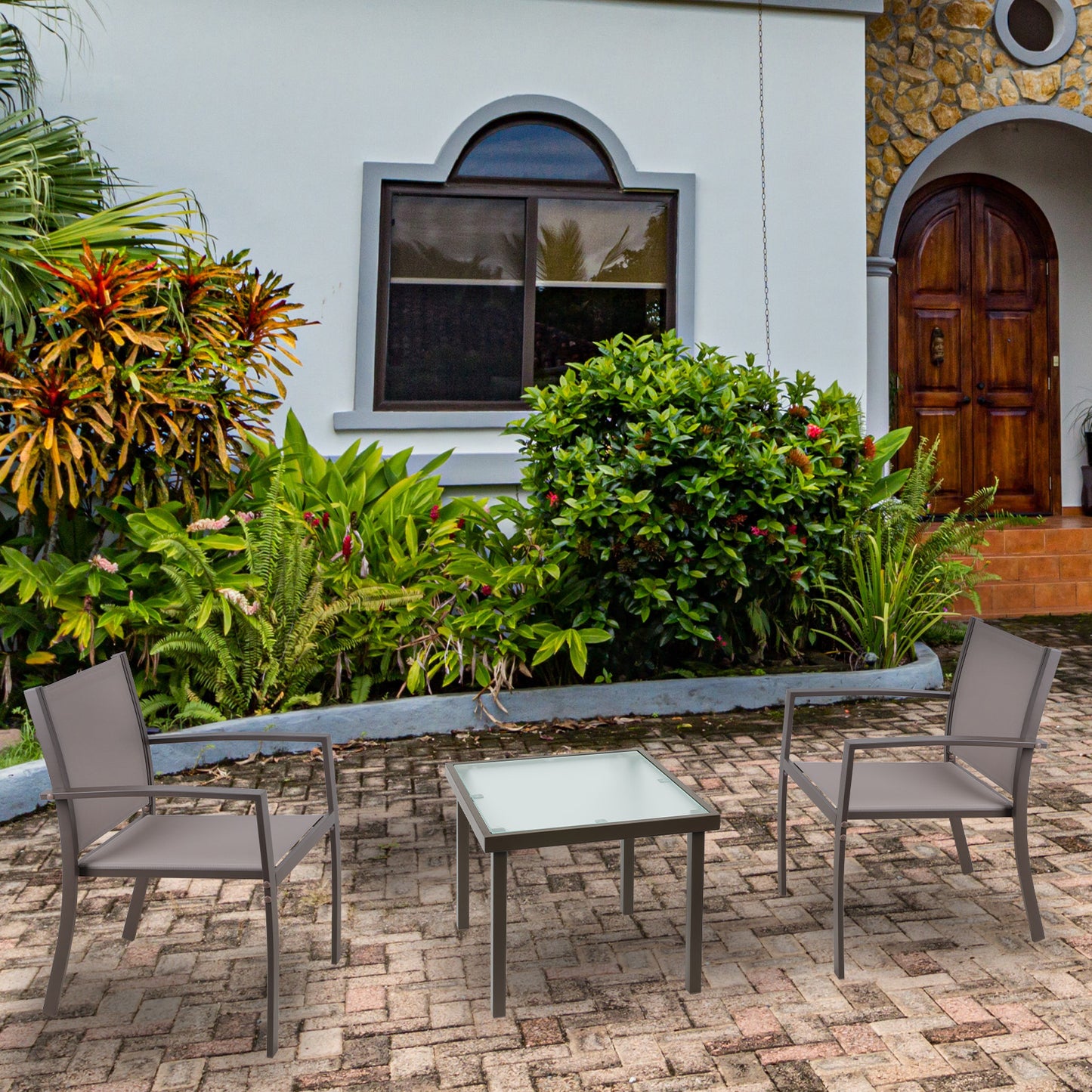 Garden Table and Chairs Set (3 pieces)