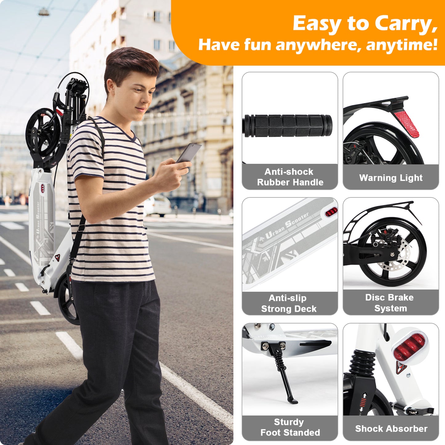 Adult Scooter Disc Brake & Dual Suspension