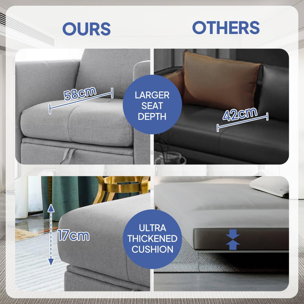 Modular Sectional Sofa with Storage