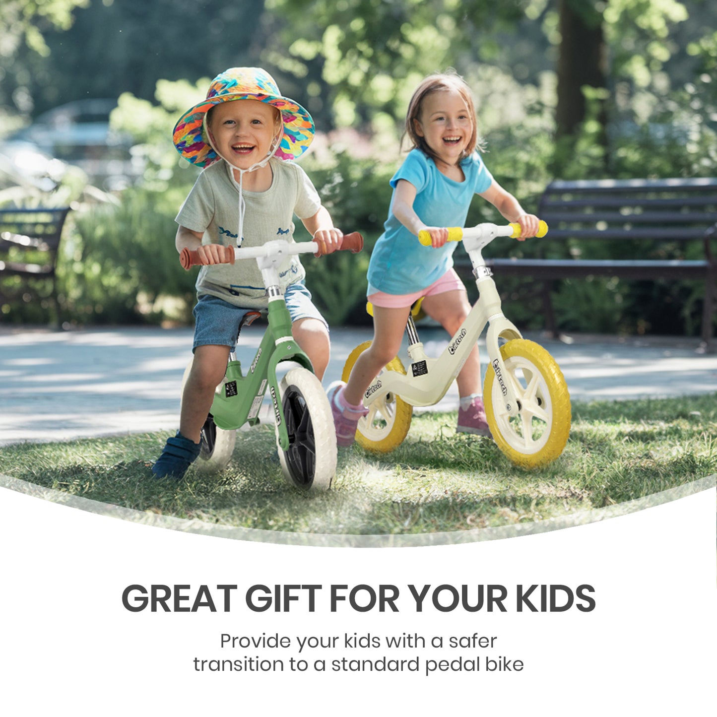 12" Balance Bike with Nylon Frame and Flat-Free Tires