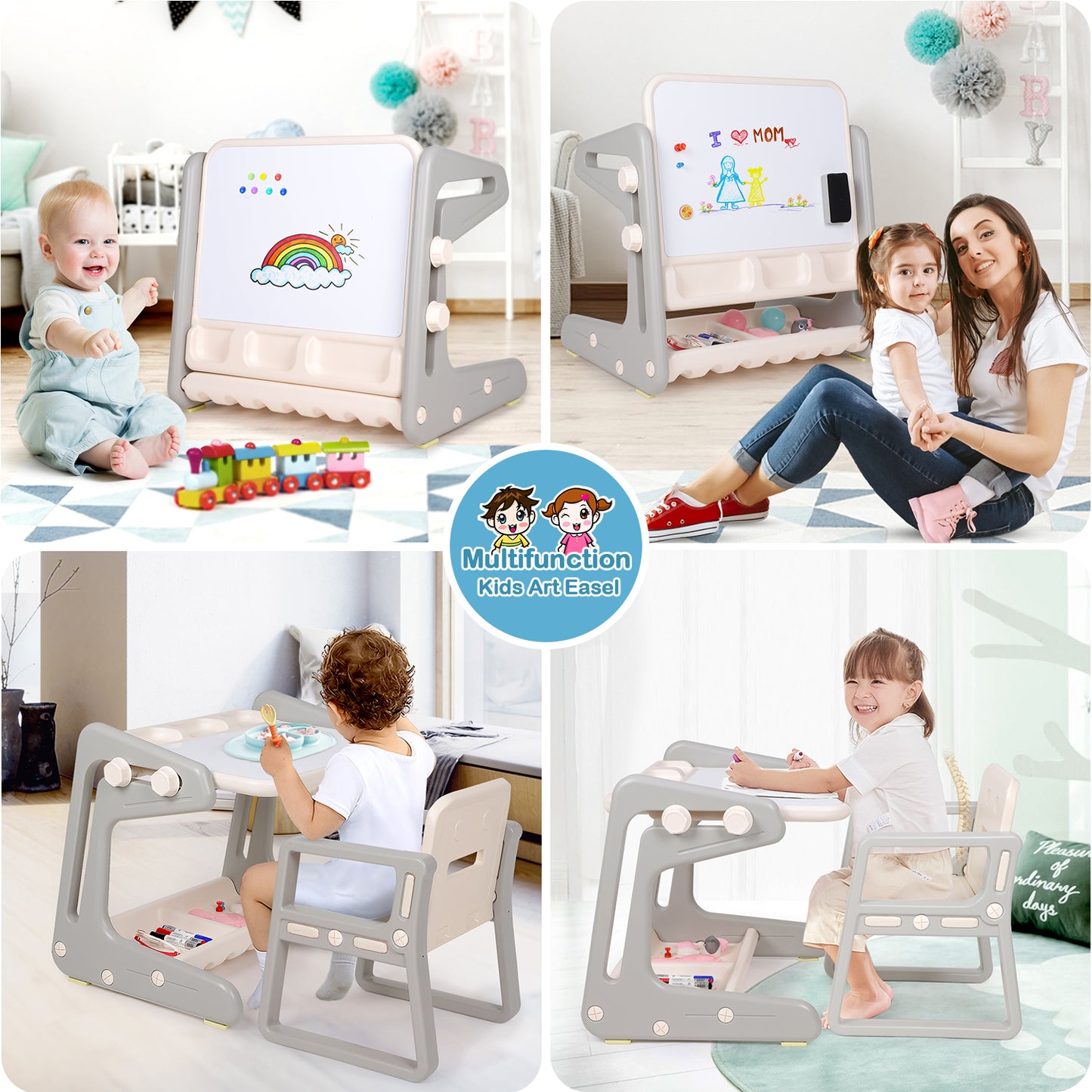 Hello5ive Convertible Kids Art Easel