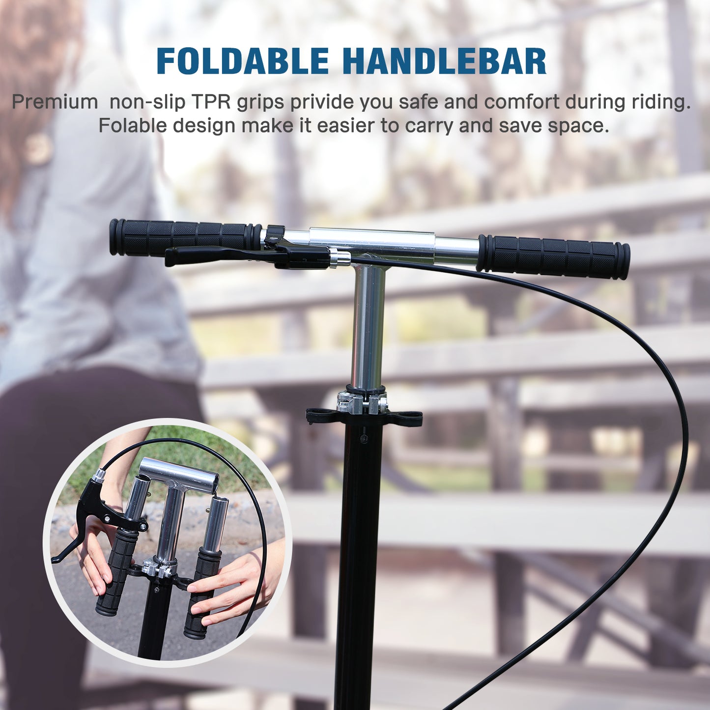 Foldable Kick Scooter with Dual Brakes