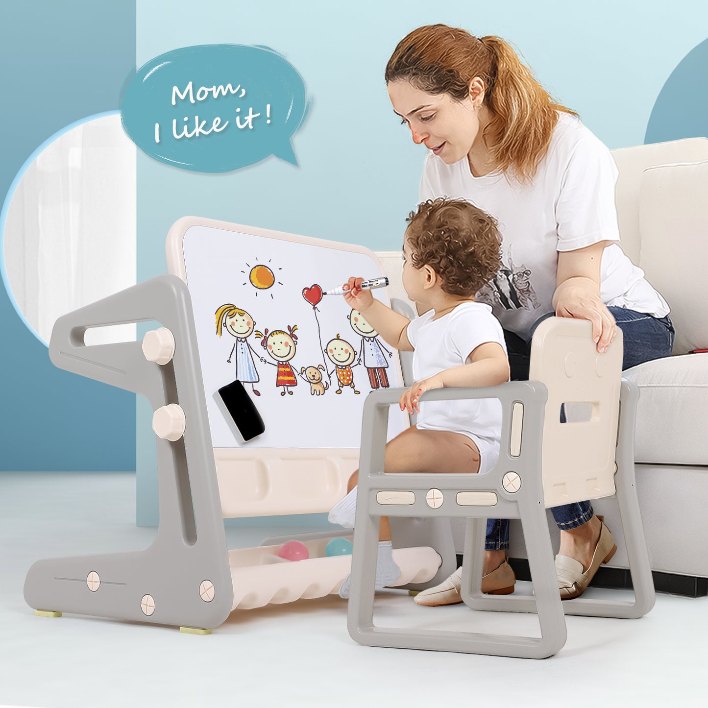 Hello5ive Convertible Kids Art Easel