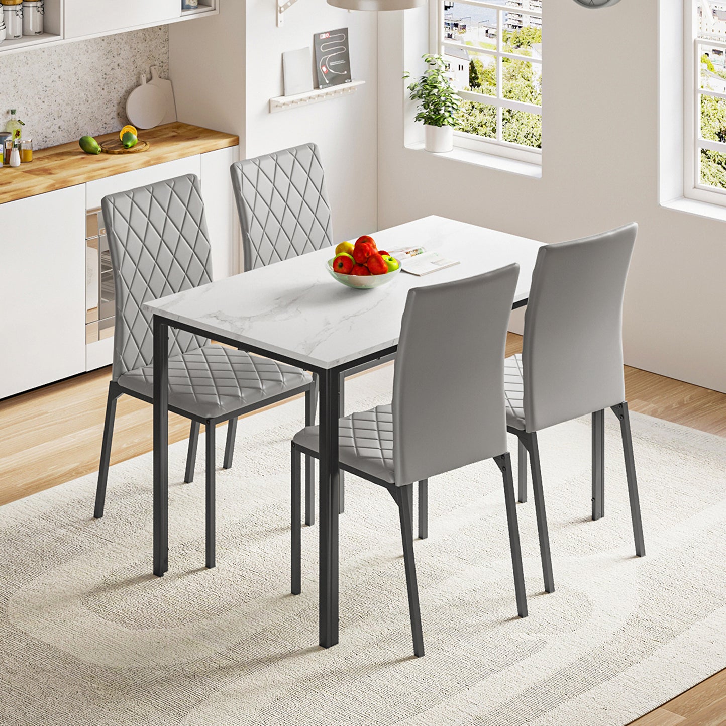 Dining Table and Chairs Set of 4