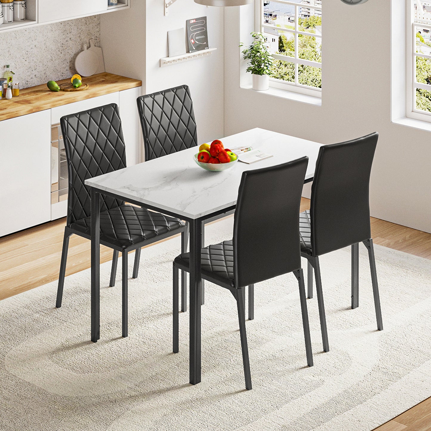 Dining Table and Chairs Set of 4