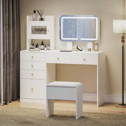 Dressing Table with Rectangle Mirror