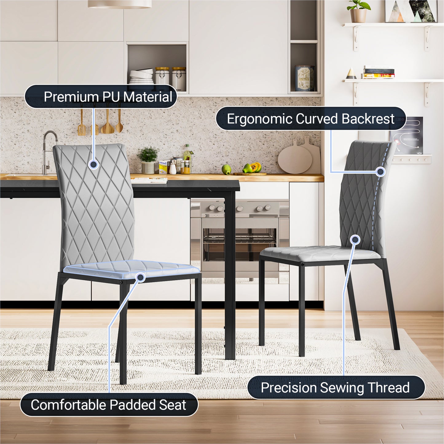 Dining Table and Chairs Set of 4