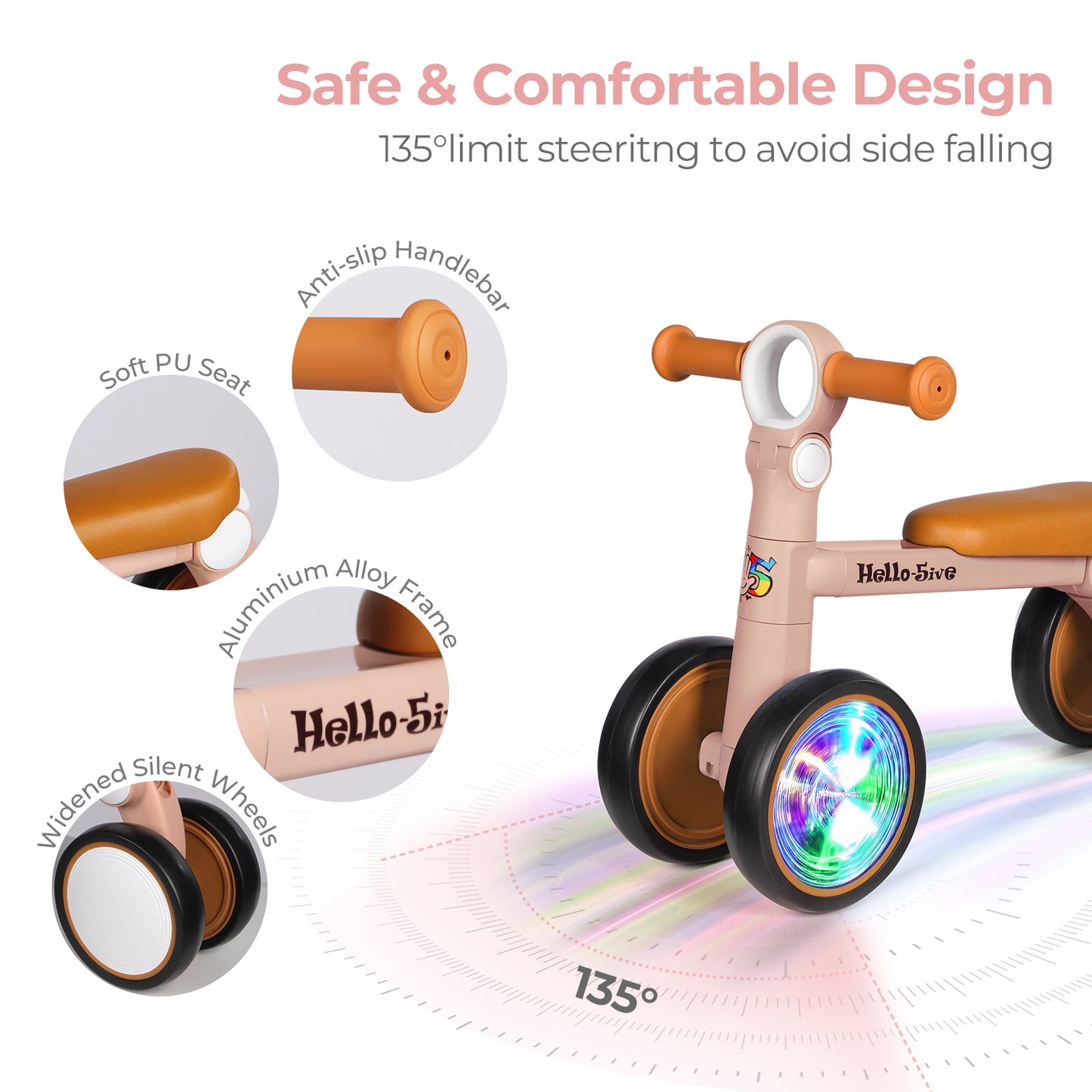 Baby Balance Bike with Lighting Wheels