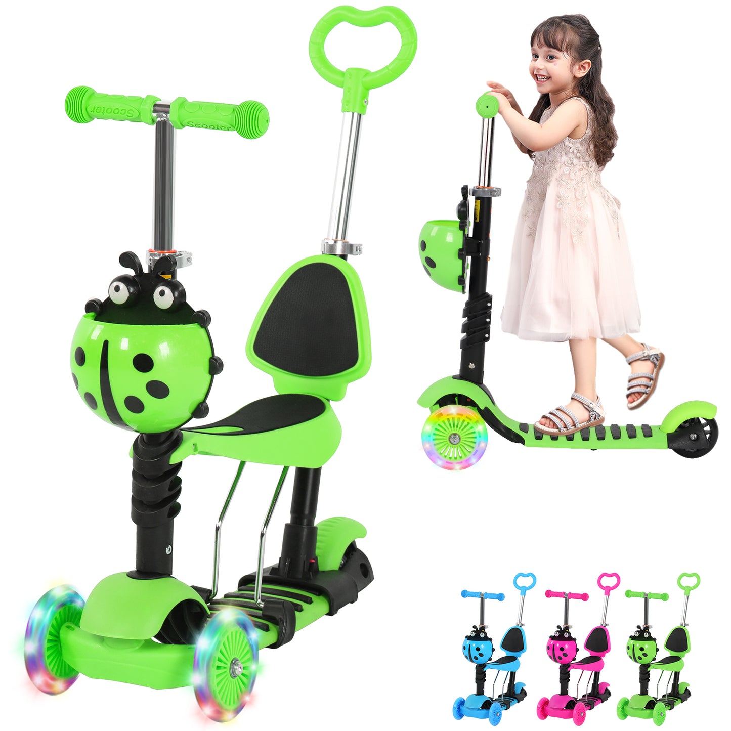 3 Wheels Kids Scooter, 1-8 Years Old