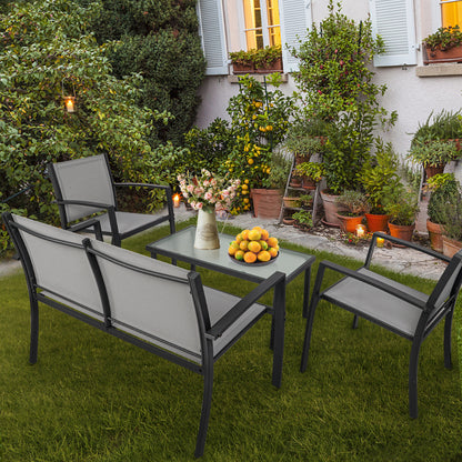 Garden Table and Chairs Set (4 pieces)