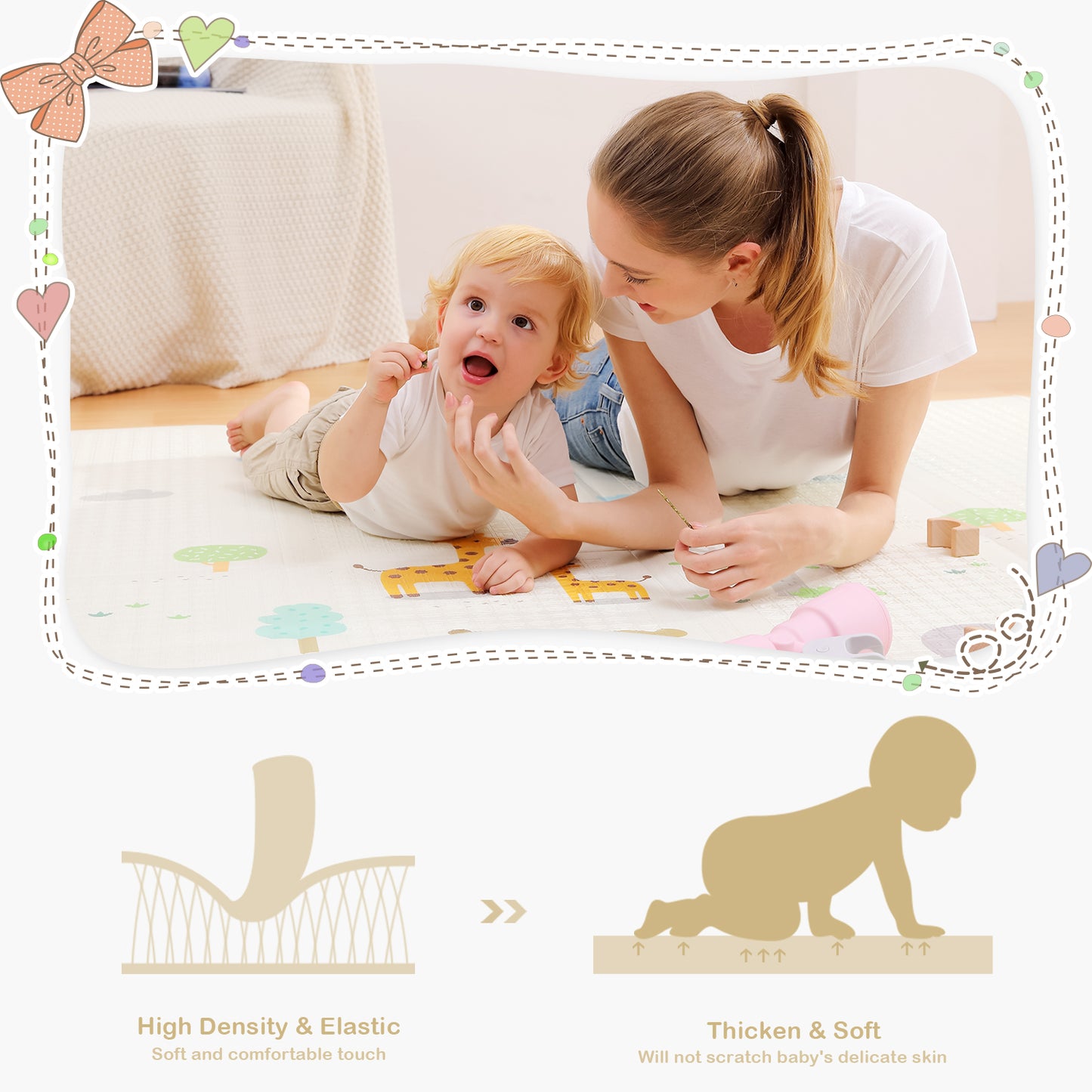 Hello5ive Foldable Baby Play Mat Alphabet and Animal