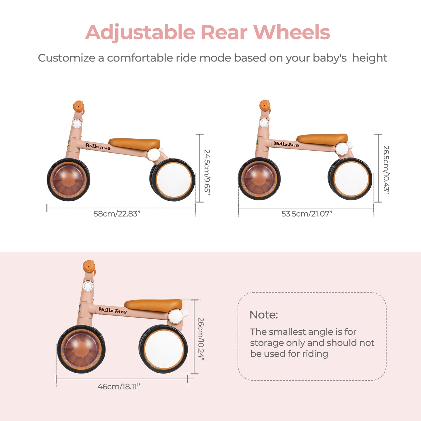 Baby Balance Bike with Lighting Wheels