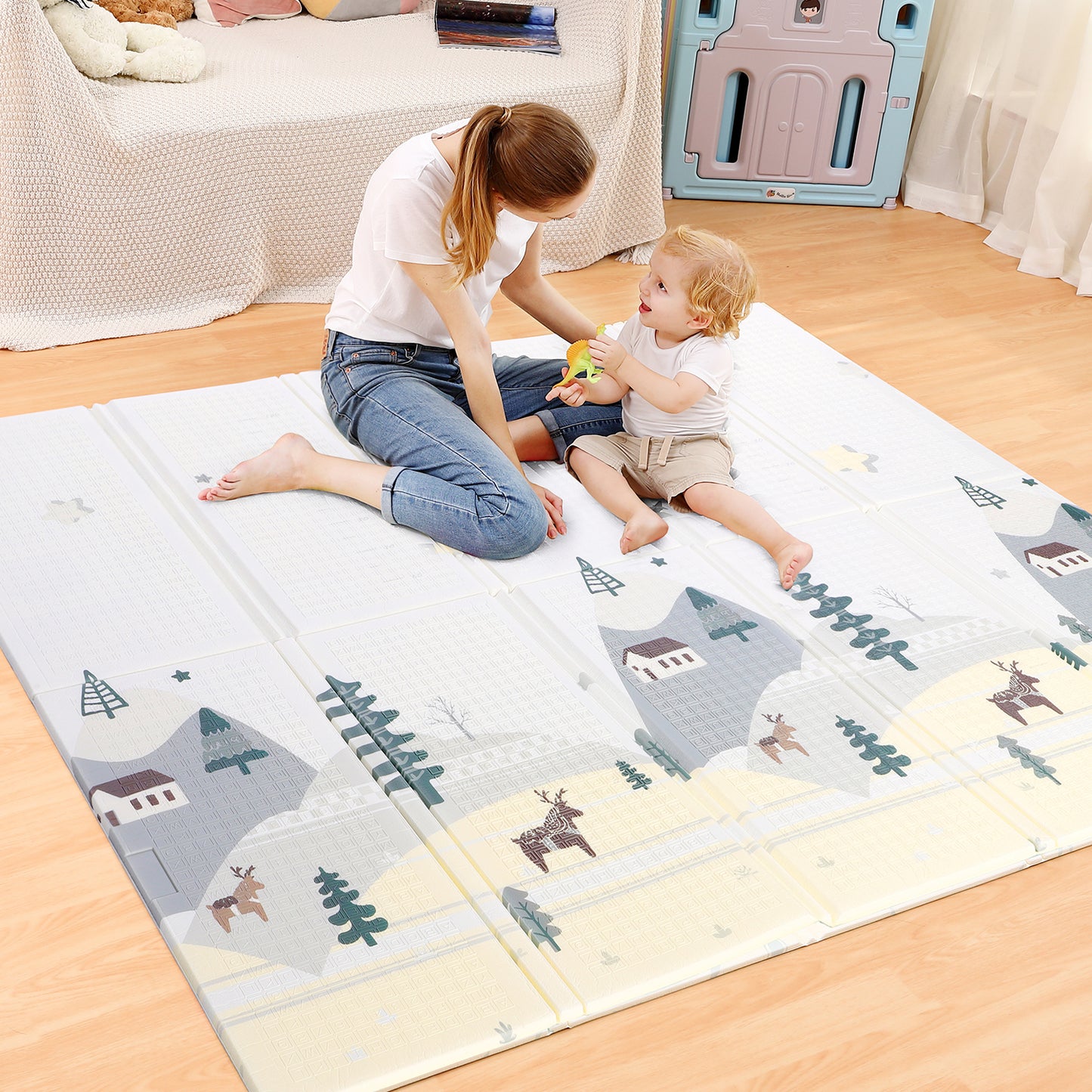 Hello5ive Foldable Baby Play Mat Forest and Maze