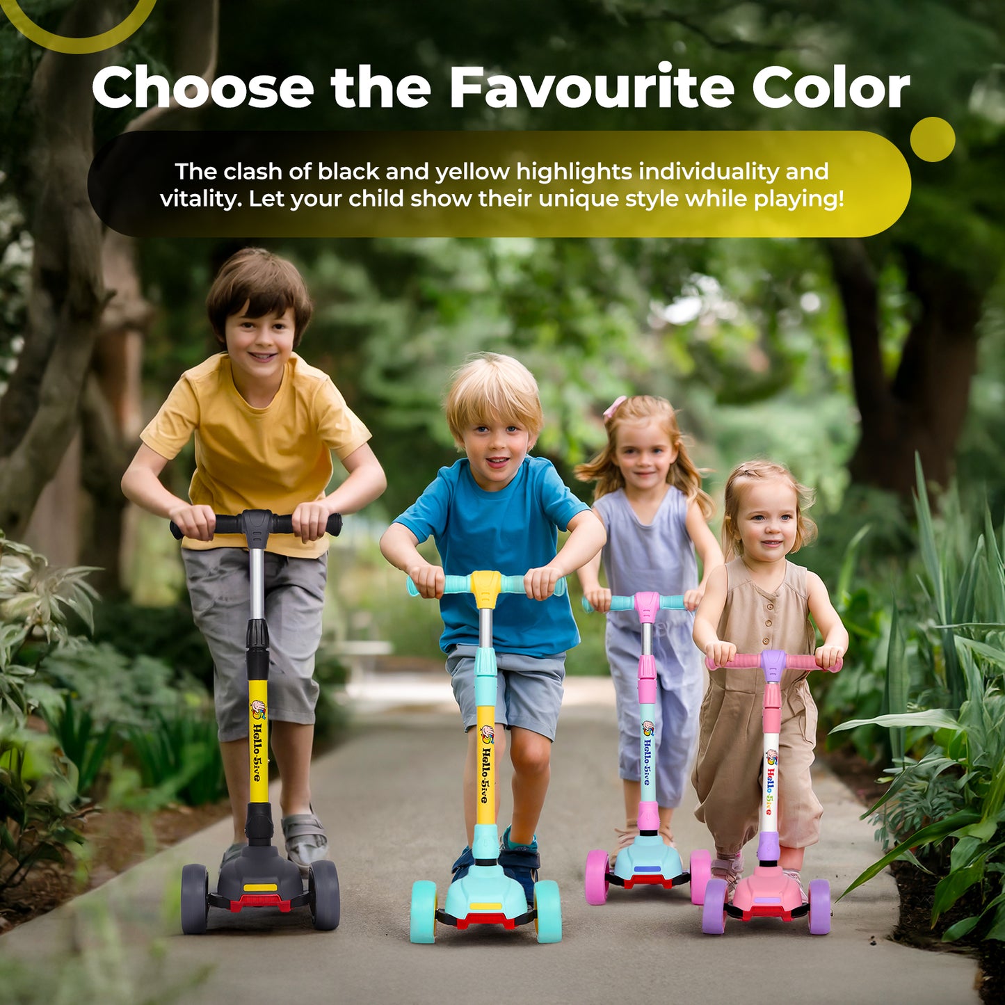 3 Wheel Foldable Kids Scooter LED Light Up Wheels