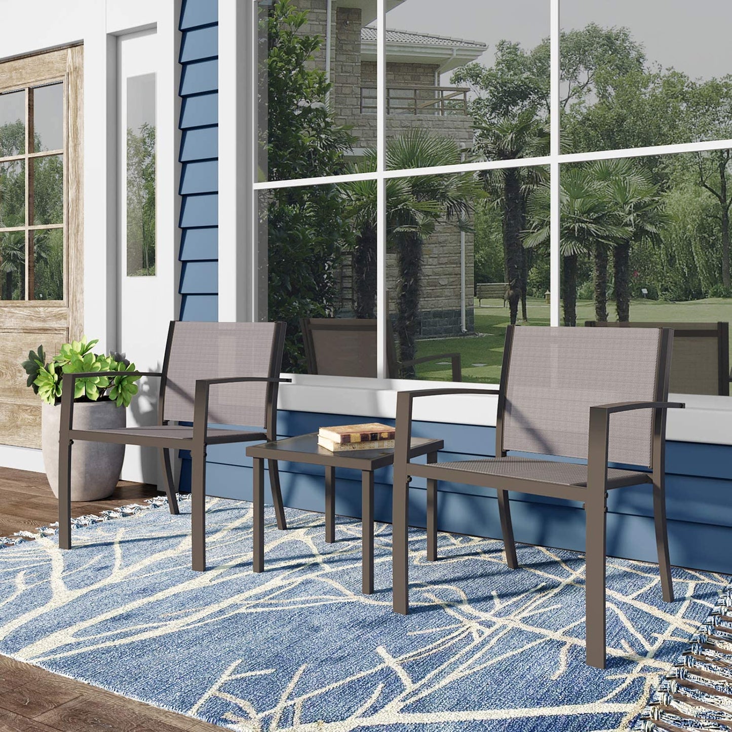 Garden Table and Chairs Set (3 pieces)