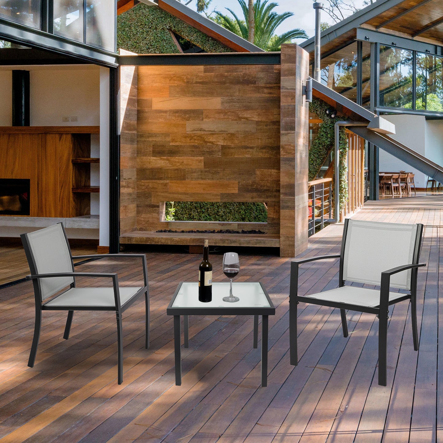 Garden Table and Chairs Set (3 pieces)