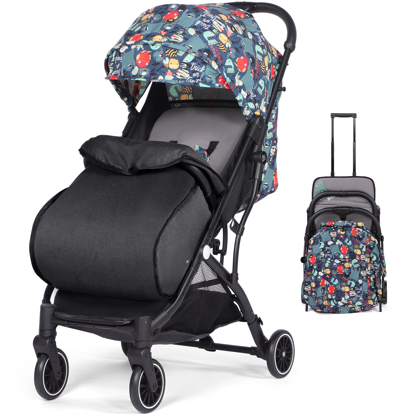 Lightweight Baby Pushchair with Footmuff