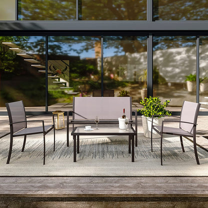 Garden Table and Chairs Set (4 pieces)