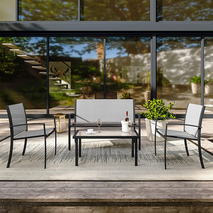 Garden Table and Chairs Set (4 pieces)
