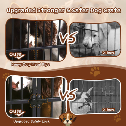 Wooden Dog Cage with Double Door