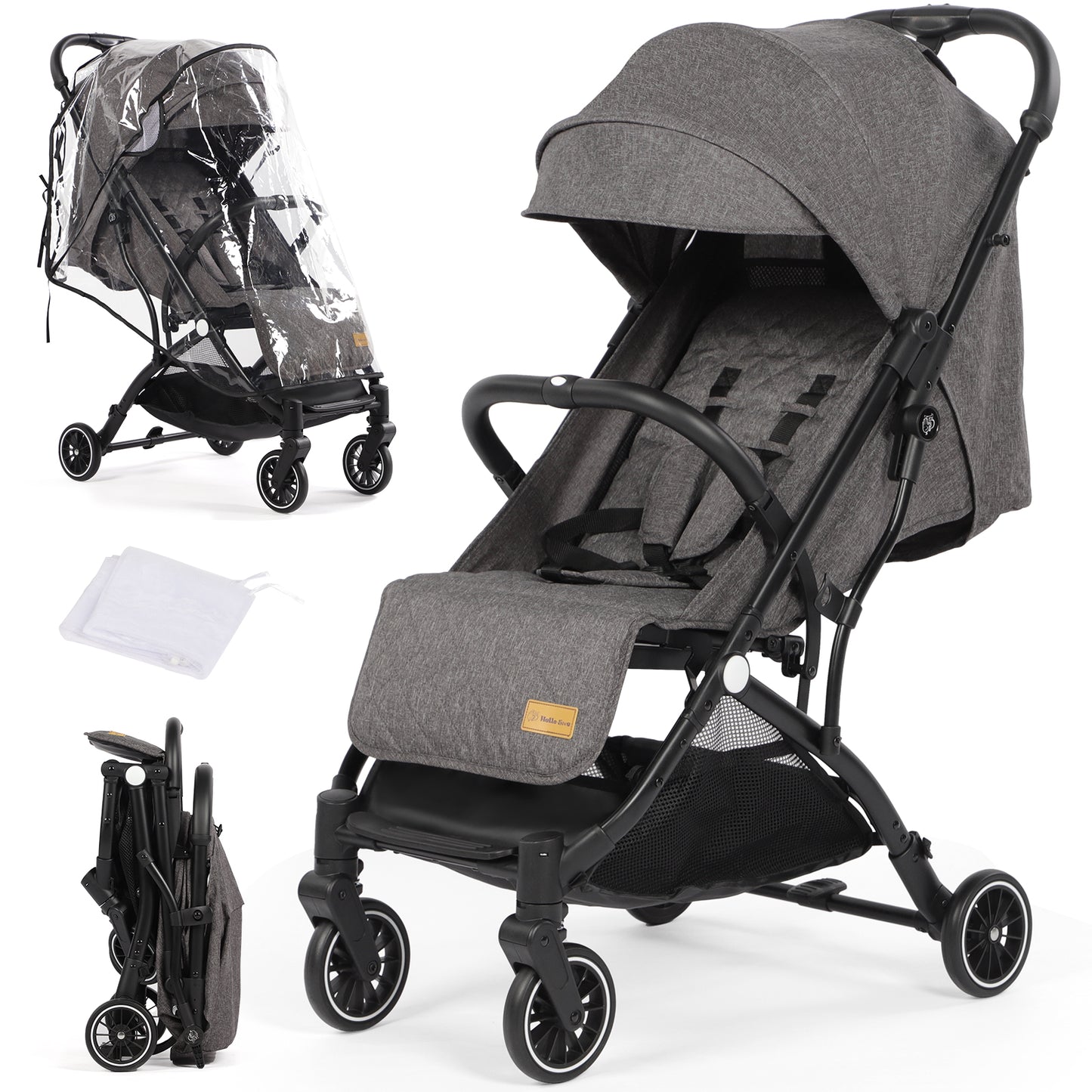 Lightweight Baby Pushchair with Adjustable Seat