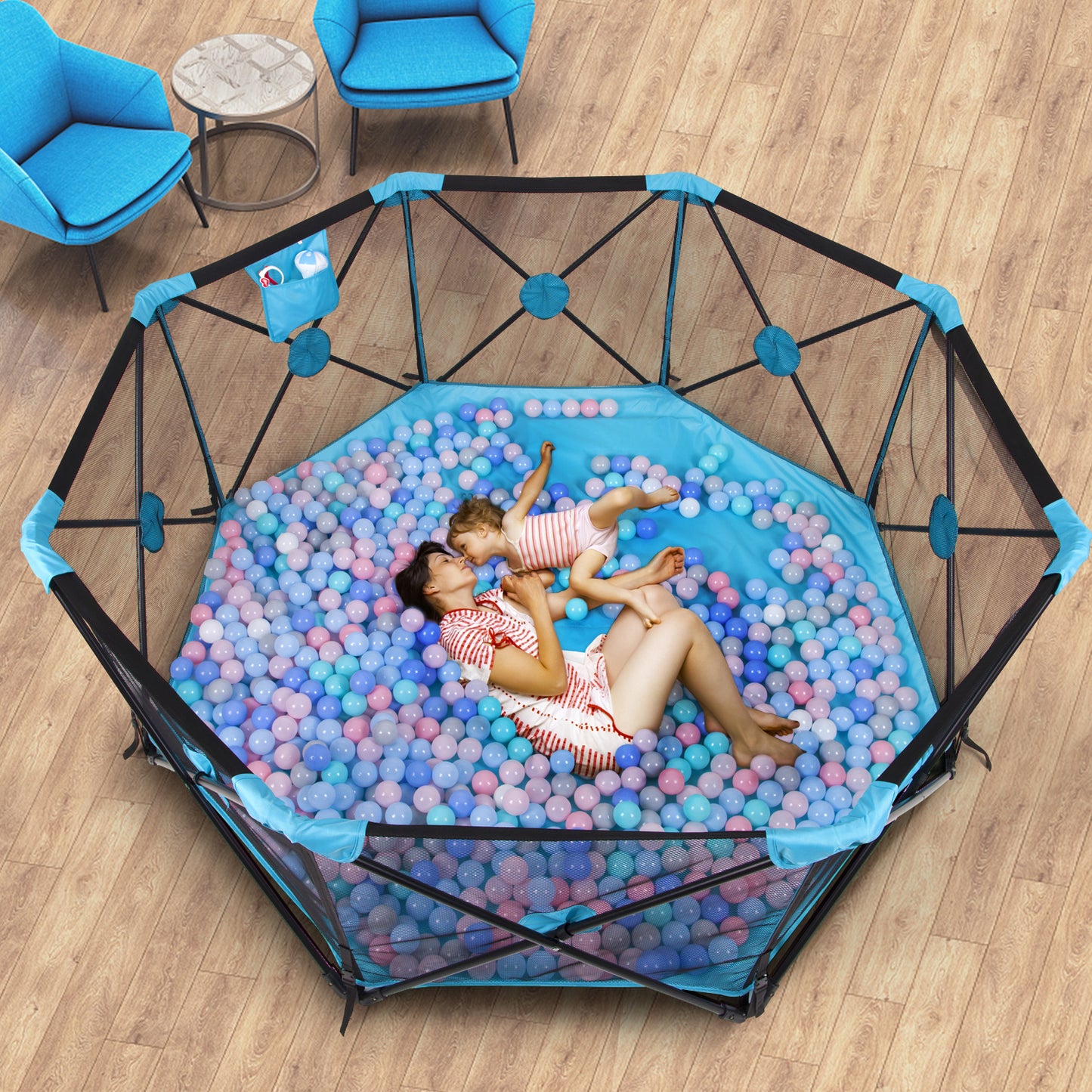 Hello5ive 8-Panel Foldable Play Yard for Baby