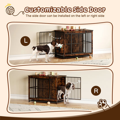Wooden Dog Cage with Double Door