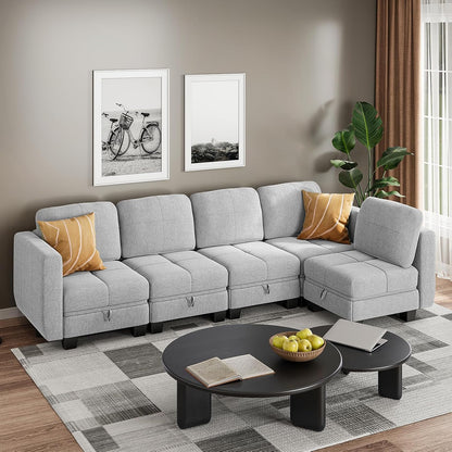 Modular Sectional Sofa with Storage