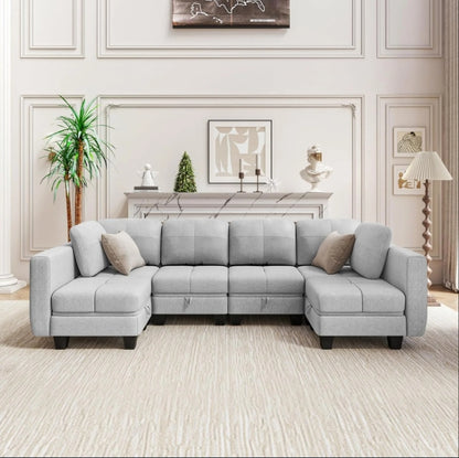 Modular Sectional Sofa with Storage
