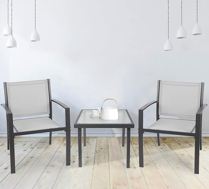Garden Table and Chairs Set (3 pieces)