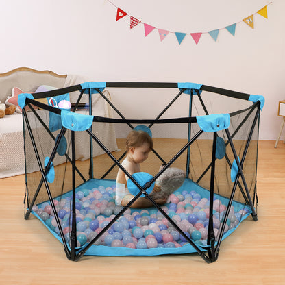 Hello5ive Baby Playpen Foldable Fence - Blue