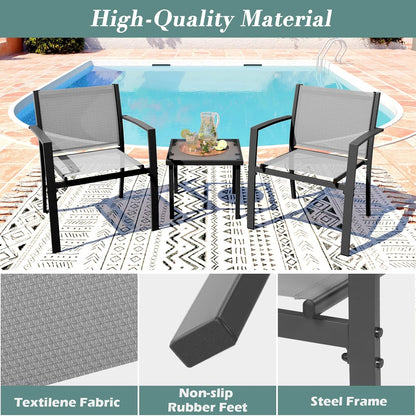 Garden Table and Chairs Set (3 pieces)
