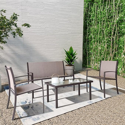 Garden Table and Chairs Set (4 pieces)