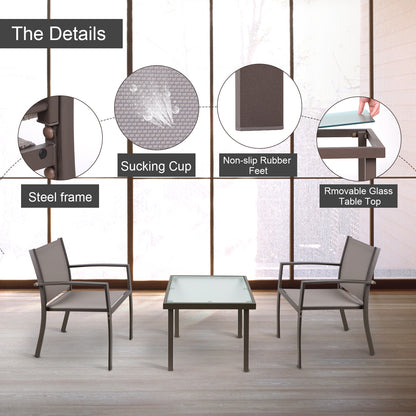 Garden Table and Chairs Set (3 pieces)