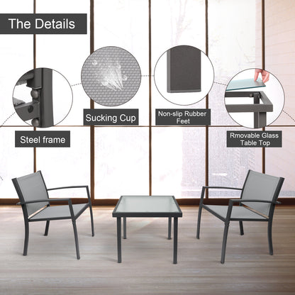 Garden Table and Chairs Set (3 pieces)