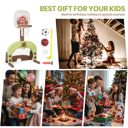 4-in-1 Kids Basketball Hoop Set