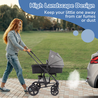 Foldable Baby Pushchair with Rain Cover and Footmuff