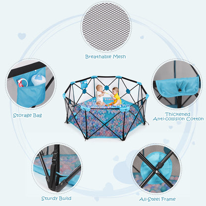 Hello5ive 8-Panel Foldable Play Yard for Baby